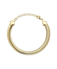 Rachel Zoe Rhodium Plated Snake Chain Bracelet