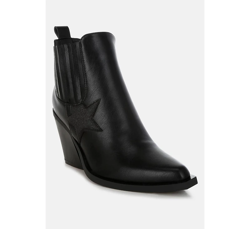 Melt Down Glitter Star Detail Chelsea Boots Women