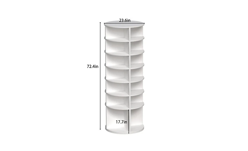 Revolving Shoe Organizer Tower – Compact Rotating Rack for Shoes, Heels & Accessories