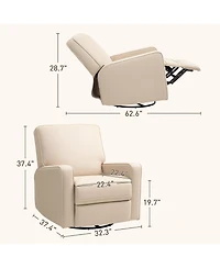 Homcom Manual Recliner Chair, Glider Rocking Chair for Living Room,