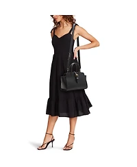 Anne Klein Sculpted Buckle Medium Satchel Bag