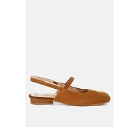 Bounzi Soft Suede Leather Slingback Sandals