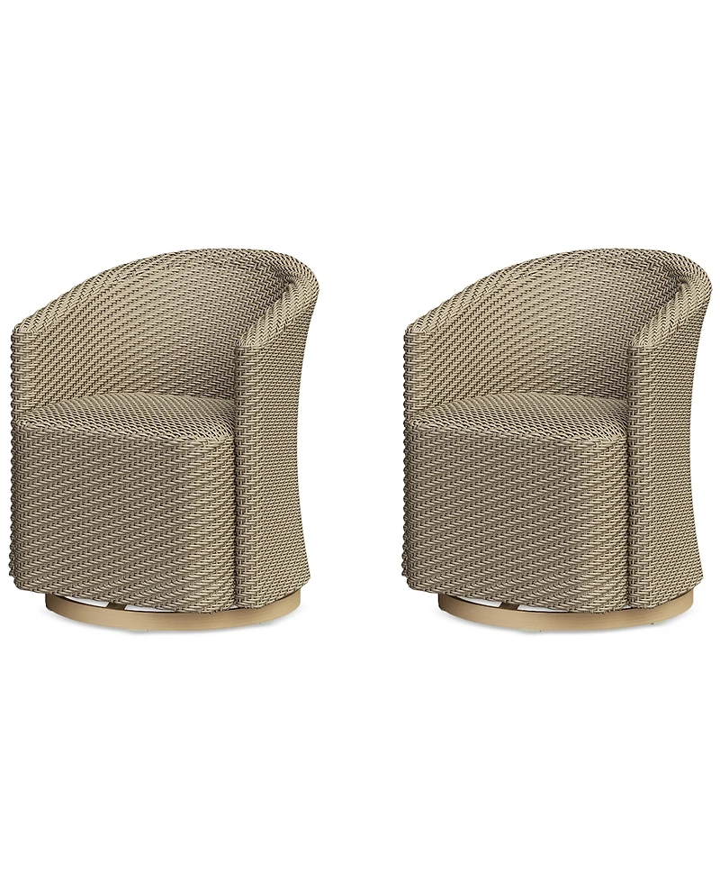 Reid Outdoor Dining 2pc Swivel Chair Set, Created for Macy's