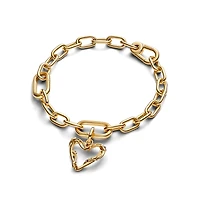 Pandora 14K Gold Plated Wire Heart Dangle Charms