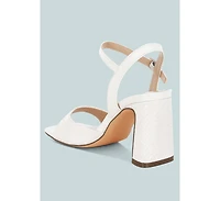 Elana Textured Faux Leather Heels