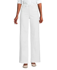 Lands' End Women's Tall High Rise Wide Leg Denim Jeans