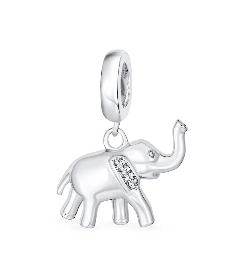 Bling Jewelry Trunk Up Elephant Dangle Charm Bead Sterling Silver European Bracelet