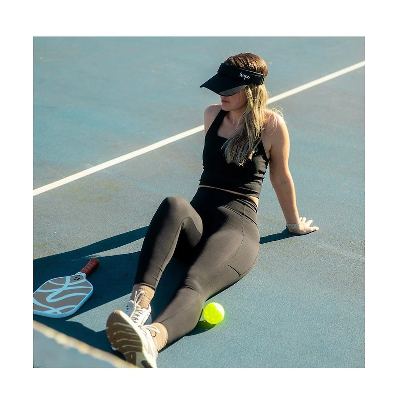 Women's Adjustable Band Sport Visor - Black