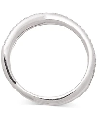 Lauren Ralph Lauren Sterling Silver Cubic Zirconia Pave Criss Cross Ring