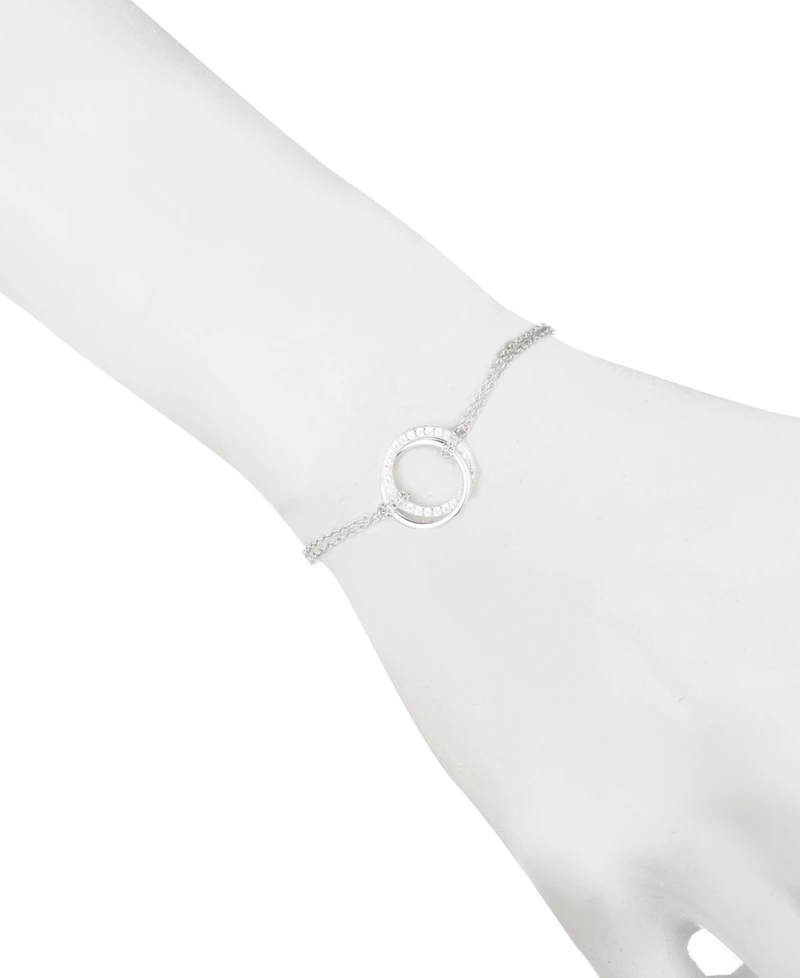 Lauren Ralph Lauren Sterling Silver Cubic Zirconia Pave Flex Bracelet