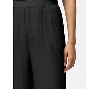French Connection Women's Birdie Front-Pleat Wide-Leg Pants