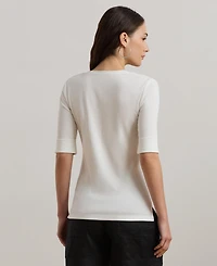Lauren Ralph Elbow-Sleeve Top