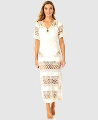 Ibiza Anne Cole Women's Long Maxi Crochet Cover-Up
