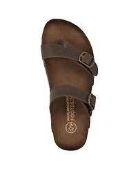 White Mountain Women's Grams Round Toe Flat Sandals