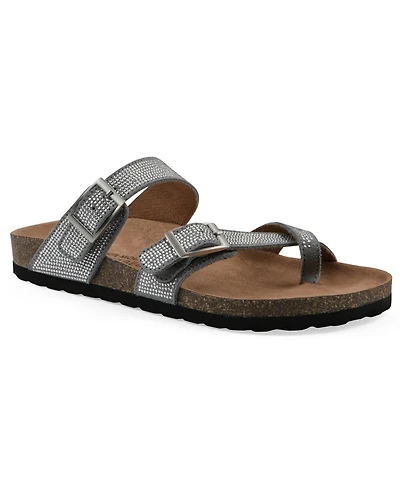 White Mountain Women's Grays Round Toe Flat Sandals