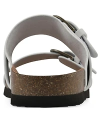 White Mountain Women's Hardball Round Toe Flat Sandals