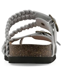 White Mountain Women's Haziest Round Toe Flat Sandals