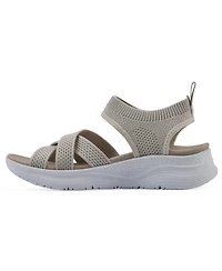 White Mountain Women's Charry Round Toe Flat Sandals