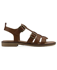 White Mountain Women's Mayday Round Toe Flat Sandals