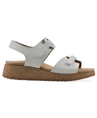 White Mountain Women's Gelato Round Toe Wedge Sandals