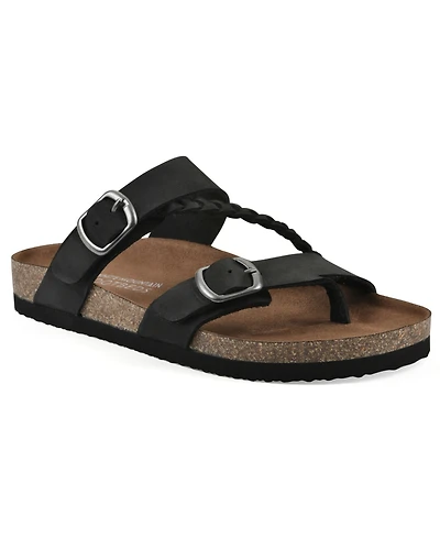 White Mountain Women's Hammy Round Toe Flat Sandals