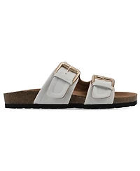 White Mountain Women's Griffon Round Toe Flat Sandals