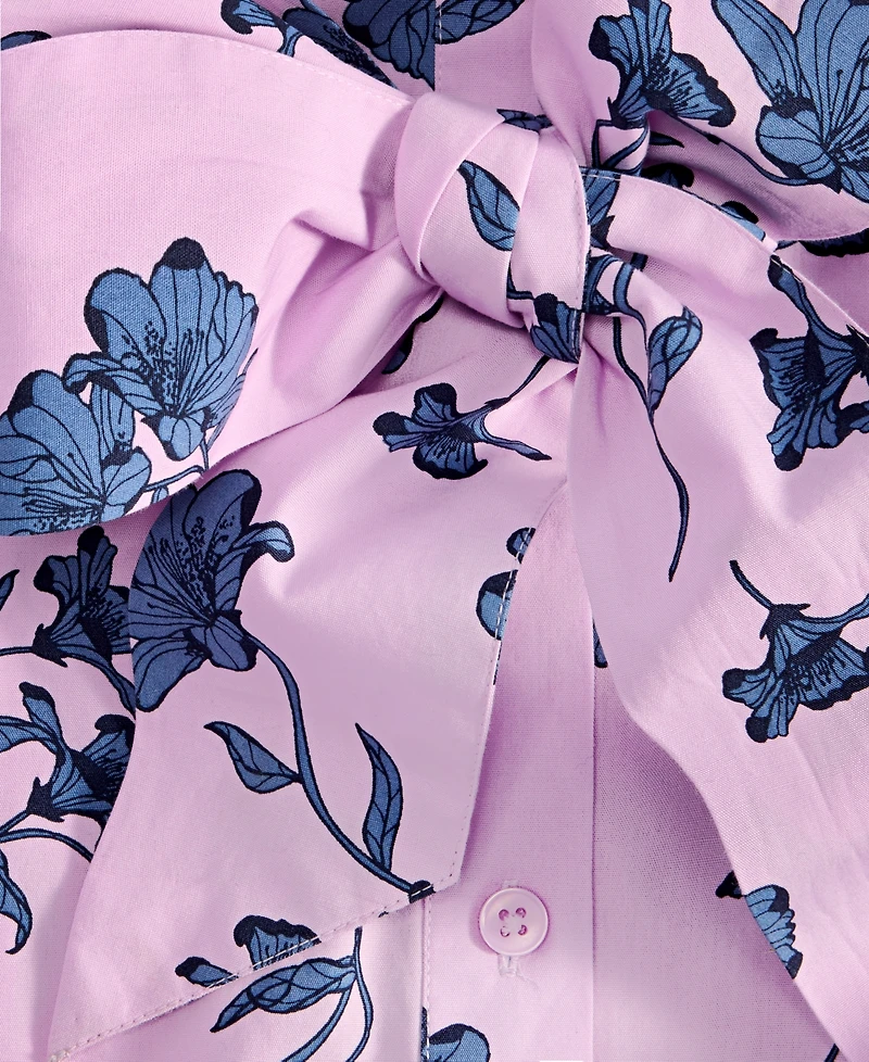 On 34th Women's Cotton Belted Midi Shirtdress, Exclusively at Macy's
