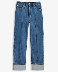 On 34th Women's High-Rise Cuffed Straight-Leg Jeans, Exclusively at Macy's