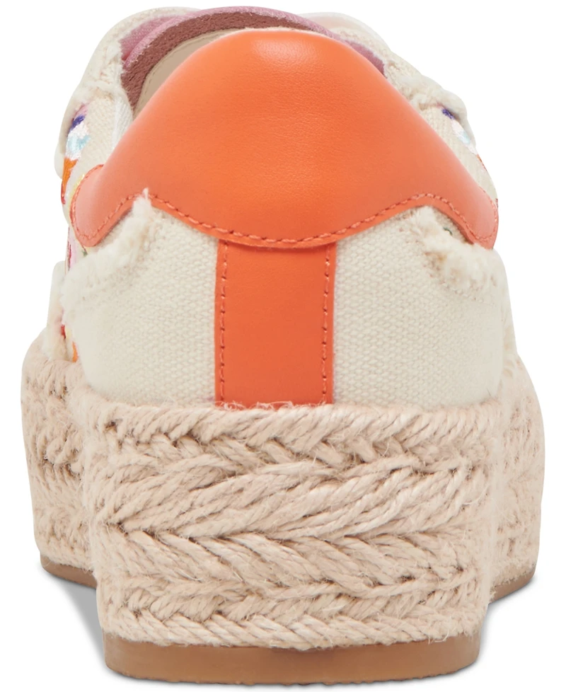 Dolce Vita Women's Fredy Platform Espadrille Lace-Up Floral Sneakers