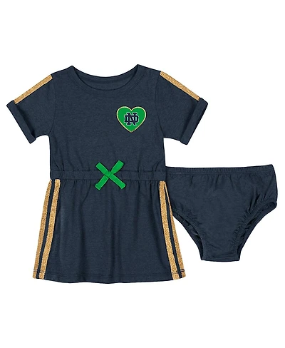 Colosseum Baby Boys and Girls Navy Notre Dame Fighting Irish Xur Dress and Bloomer Set