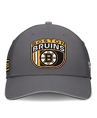 Fanatics Men's Gray Boston Bruins Home Ice Flex Hat