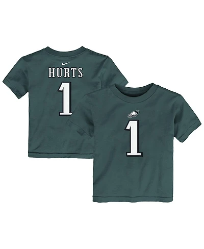 Nike Toddler Jalen Hurts Midnight Green Philadelphia Eagles Player Name Number T-Shirt