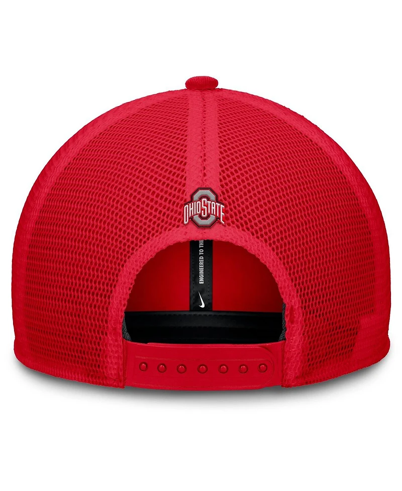 Nike Men's Scarlet Ohio State Buckeyes Rise Adjustable Hat
