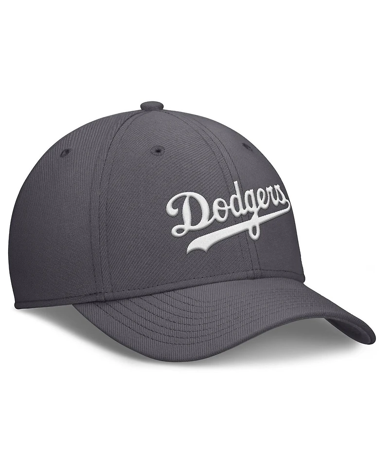 Nike Men's Gray Los Angeles Dodgers Swoosh Performance Flex Hat