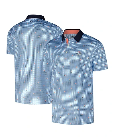 Puma Men's Blue Kentucky Derby Kentucky Derby Pique Gingham Polo