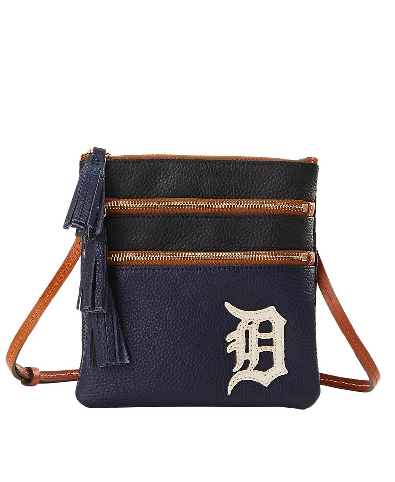 Dooney & Bourke Detroit Tigers Infield Triple Zip Crossbody Purse