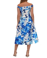 Donna Ricco Women's Floral-Print Midi Dress