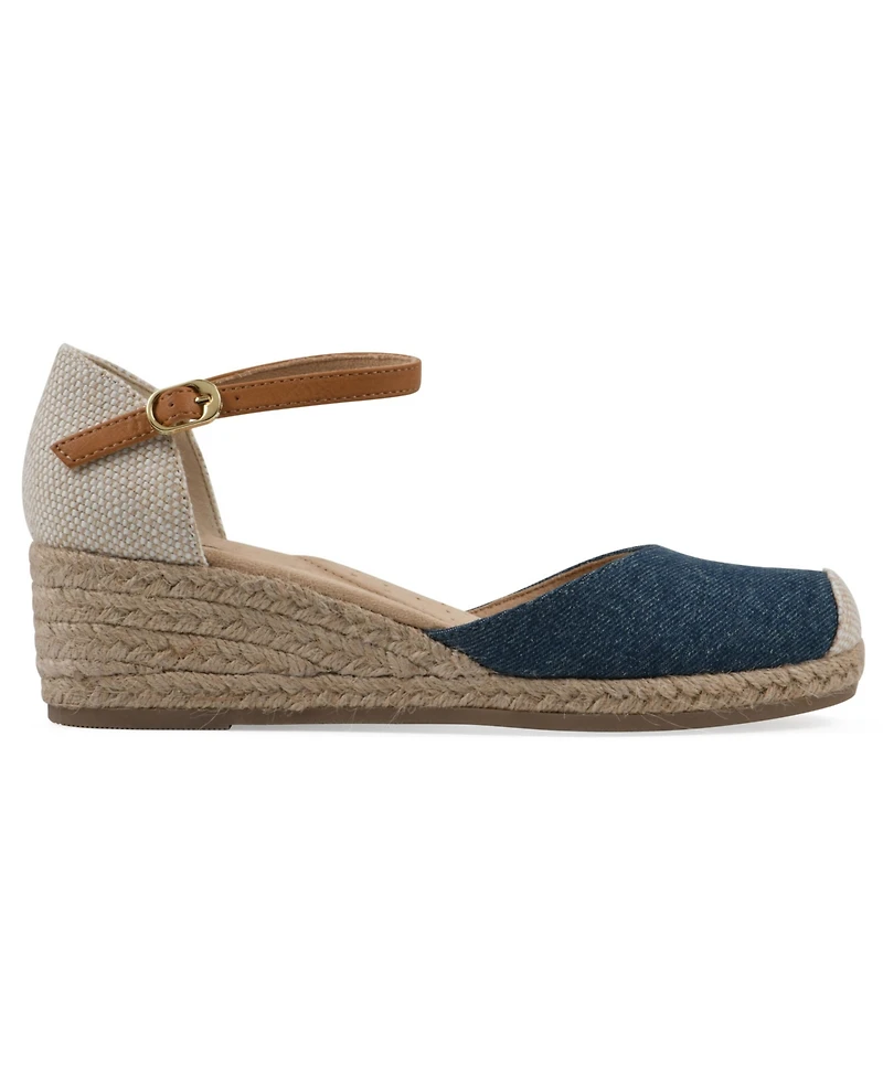 White Mountain Women's Maintain Espadrille Wedge Sandals