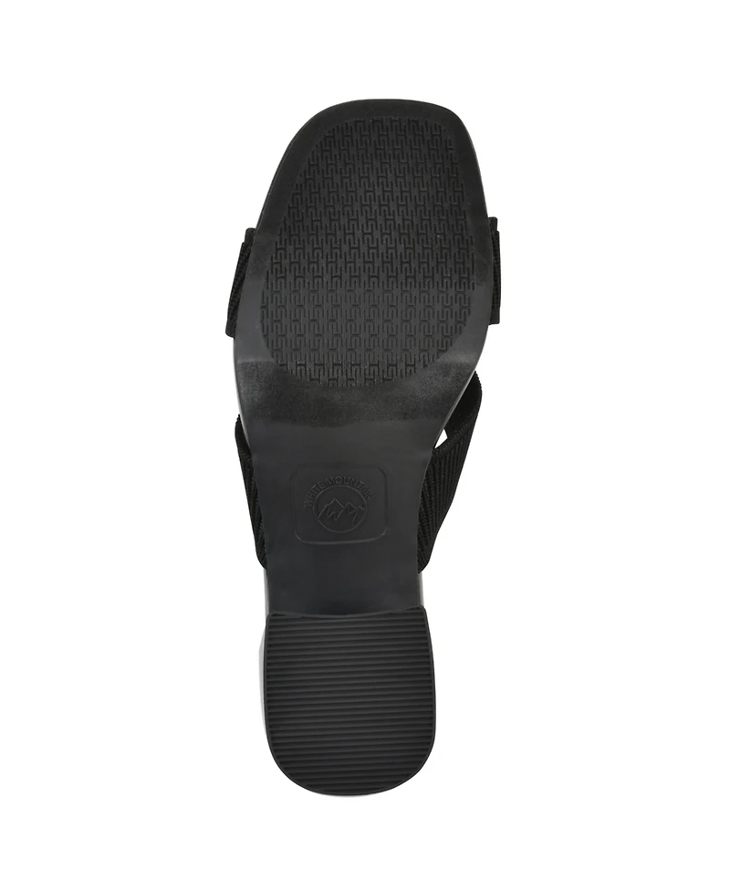 White Mountain Women's Milled Round Toe Dress Sandals