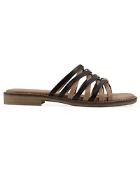 White Mountain Women's Mazy Slip-On Flat Sandals