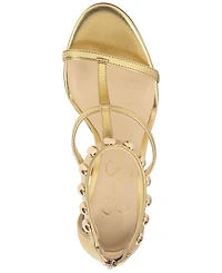 Jessica Simpson Women's Juniya T-Strap Studded Stiletto Sandals