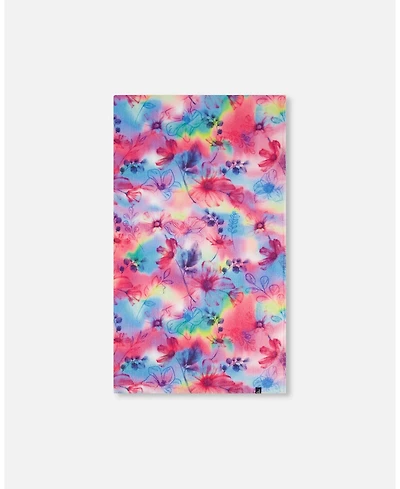 Deux par Deux Girl Printed Beach Towel Butterflies On Multicolored Background - Toddler|Child