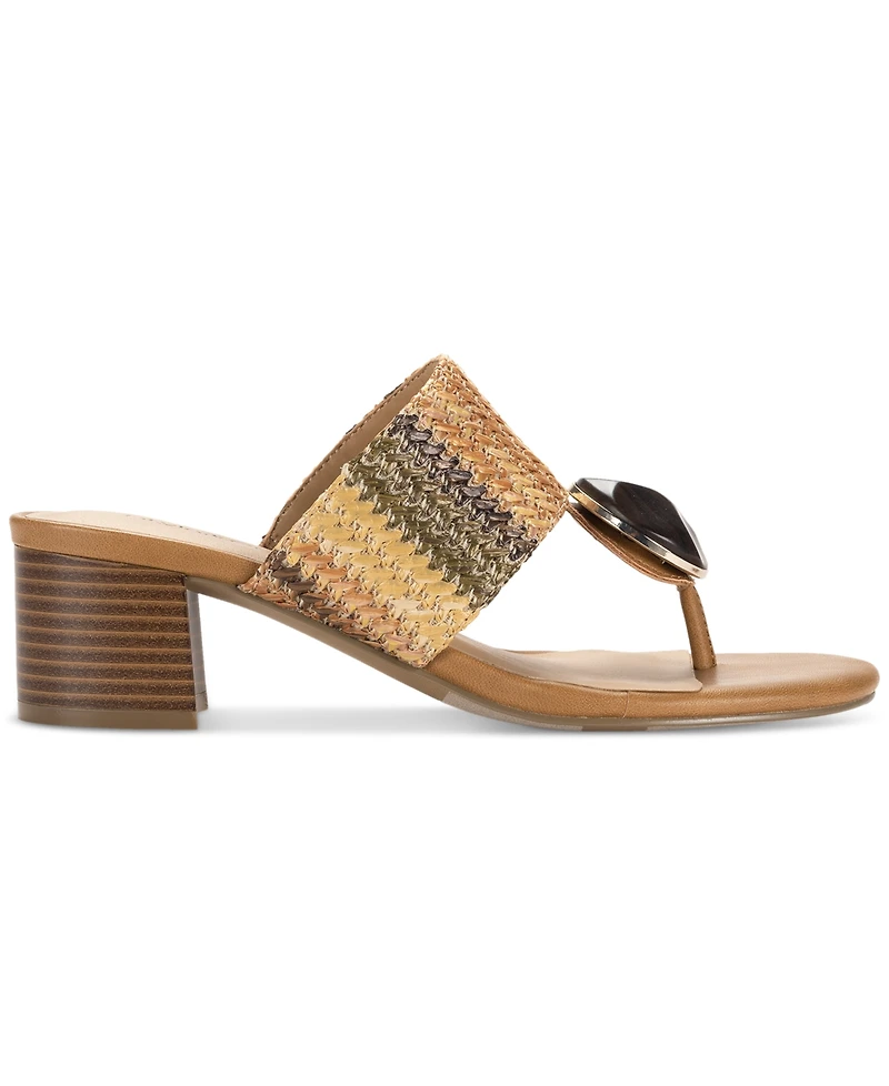 Style & Co Women's Brandyy Embellished Raffia Sandals, Exclusively at Macy's