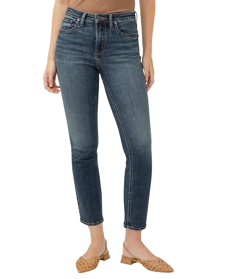 Silver Jeans Co. Women's Most Wanted Mid Rise Ankle Straight Jeans