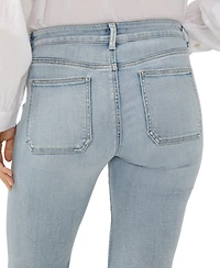 Silver Jeans Co. Women's Suki Mid Rise Curvy Fit Flare Jeans