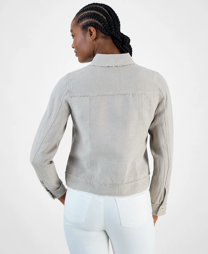 Charter Club Women's 100% Linen Jacket, Created for Macy's