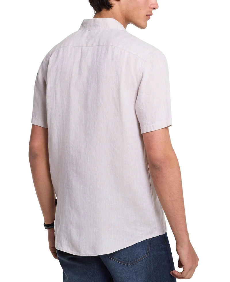 Michael Kors Men's Slim-Fit Yarn-Dyed Linen Shirt