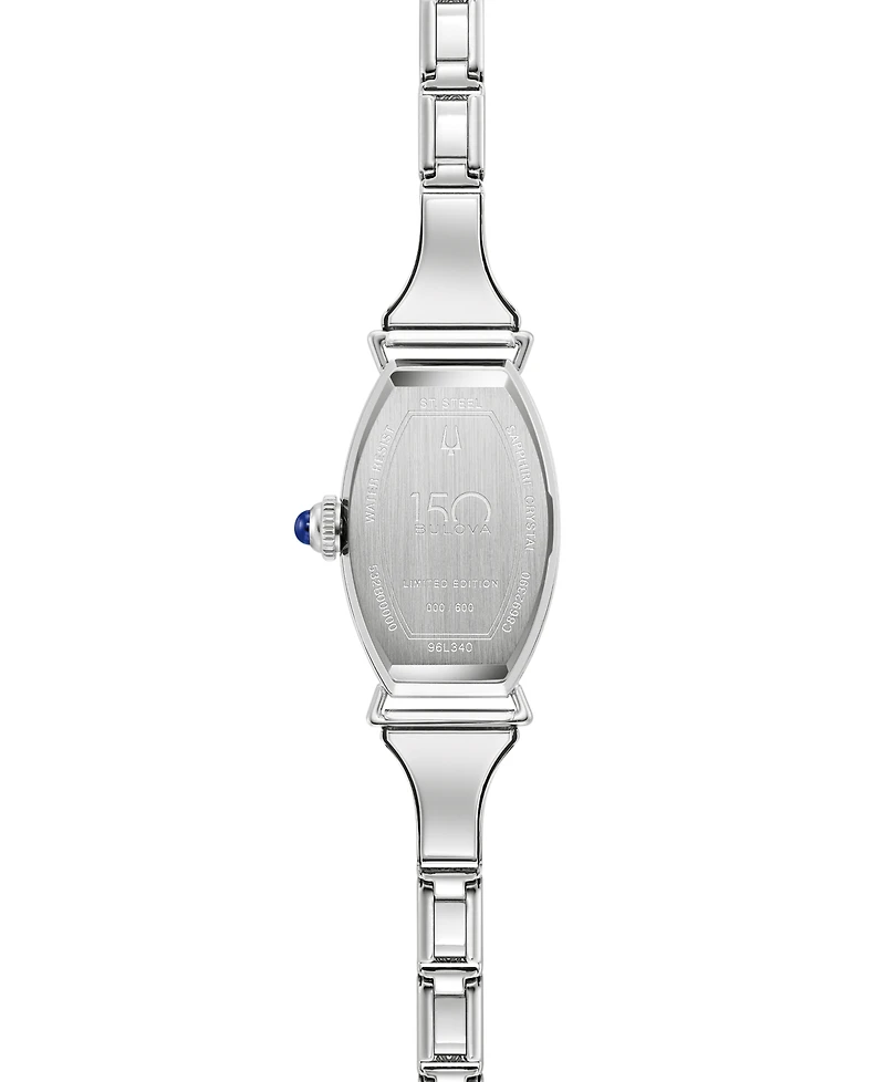 Bulova 150th Anniversary Women's Art Deco Miss America Stainless Steel Expansion Bracelet Watch 18mm