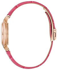 Bulova 150th Anniversary Women's Rubaiyat Pink Leather Strap Watch 31mm
