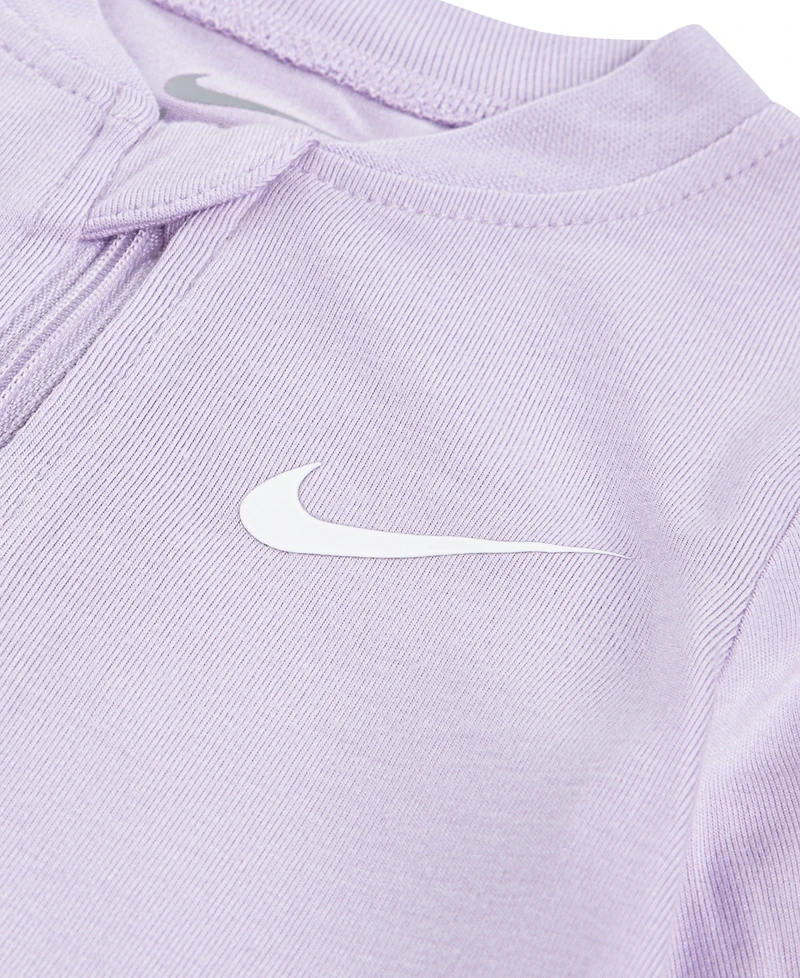 Nike Baby Essentials Viscose Long-Sleeve Footed Coveralls, 2 Pack